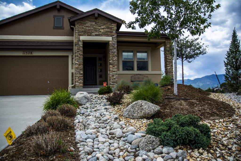 Xeriscaped landscape