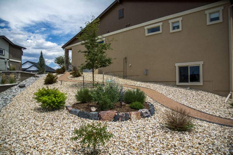 Xeriscaped Side Yard