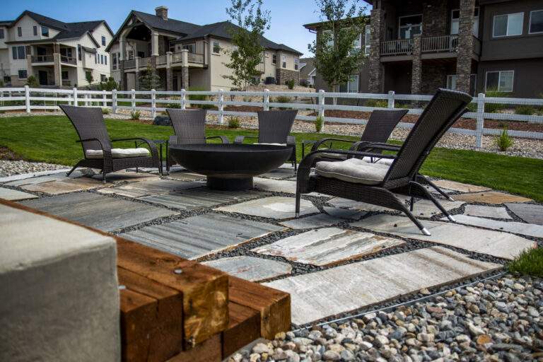 Paver Patio with Fire Pit