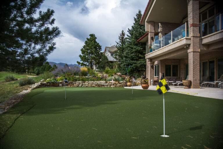 Putting Green with Retaining Wall