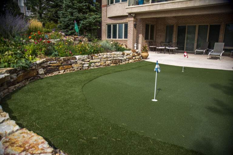 Putting Green with Retaining Wall