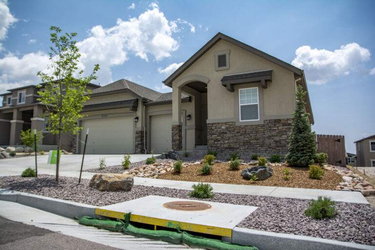 Front Xeriscaped New Home