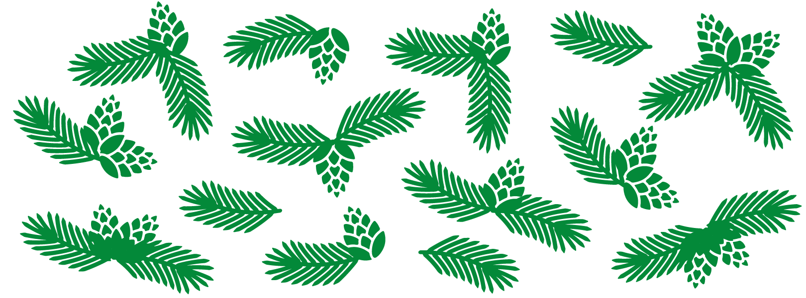 pinecones and pine needles pattern