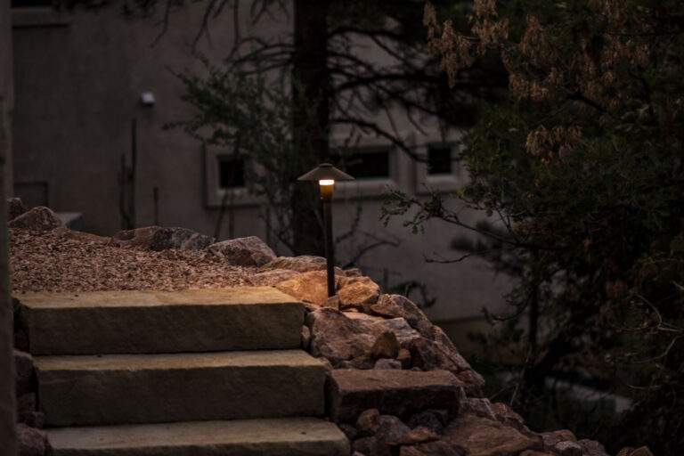 path lighting stone stepper