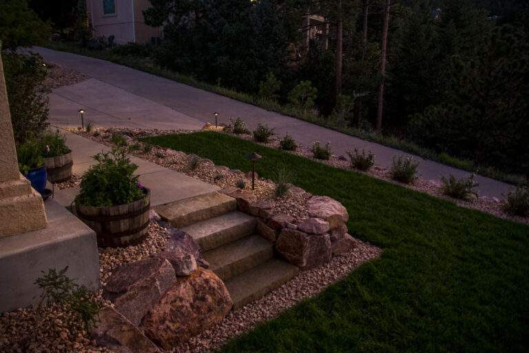 outdoor lighting steps