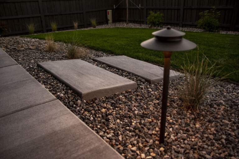 evening lighting pathway