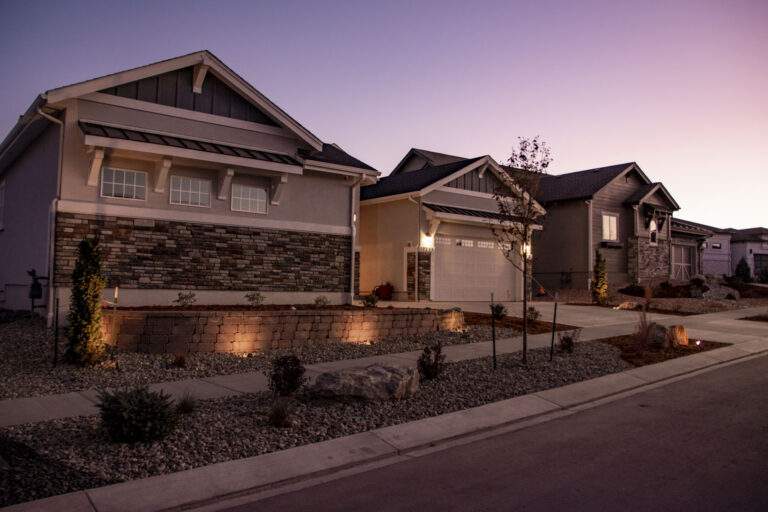 front lit retaining wall