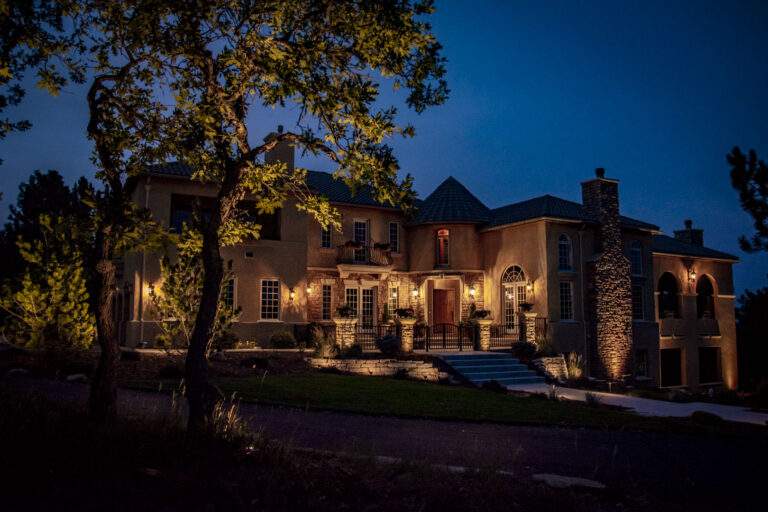 Fully lit outdoor lighting home