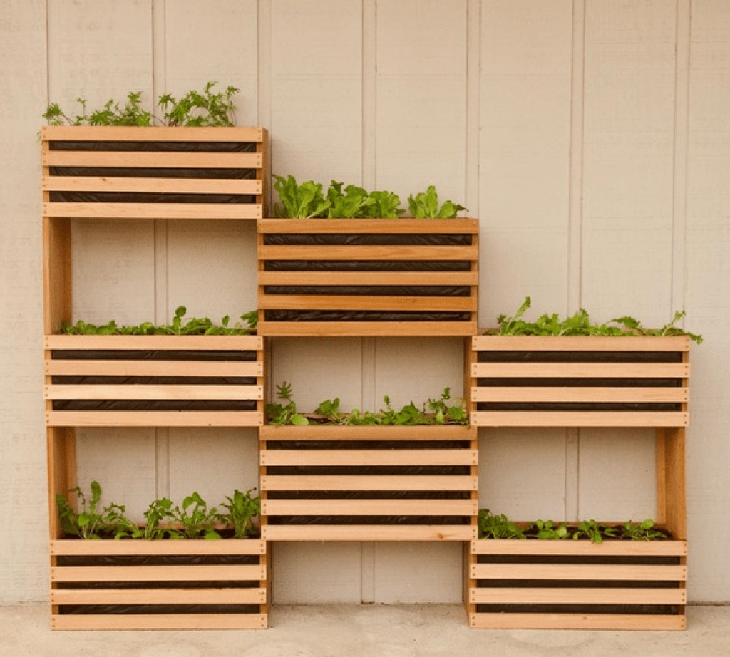 modern vertical garden beds