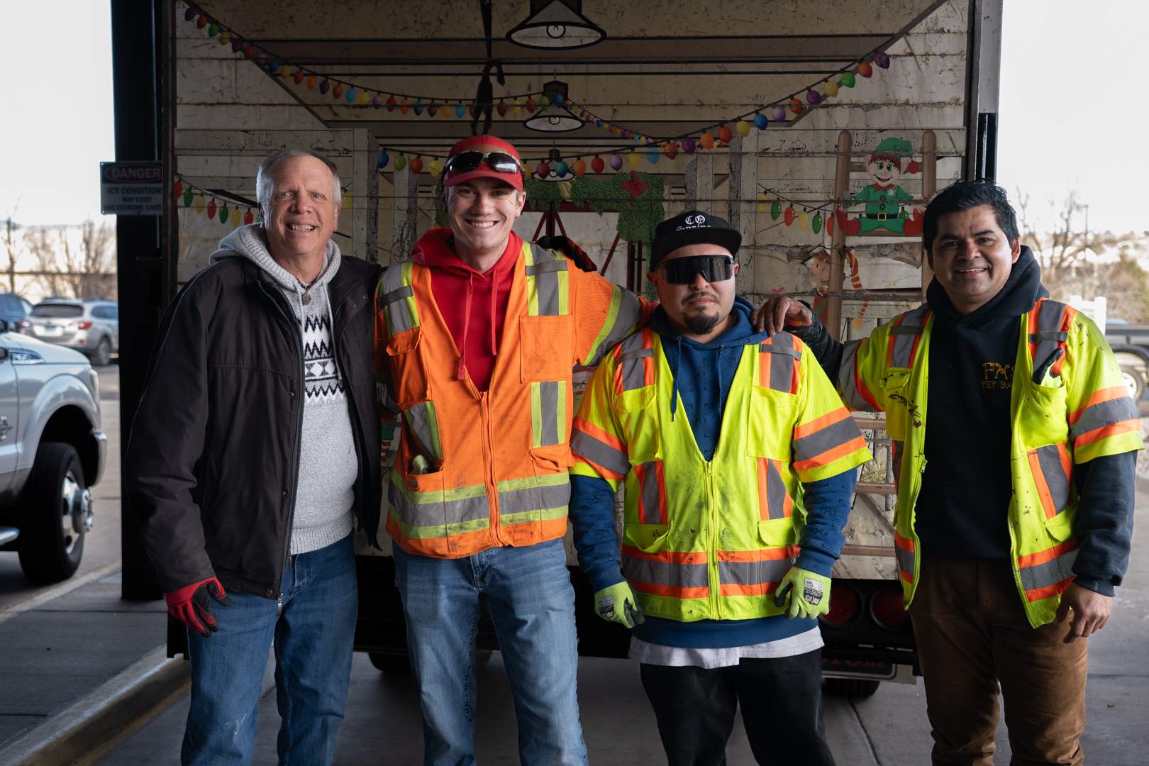 Food donations to Care and Share from a Colorado Springs Home's Christmas Lights Display