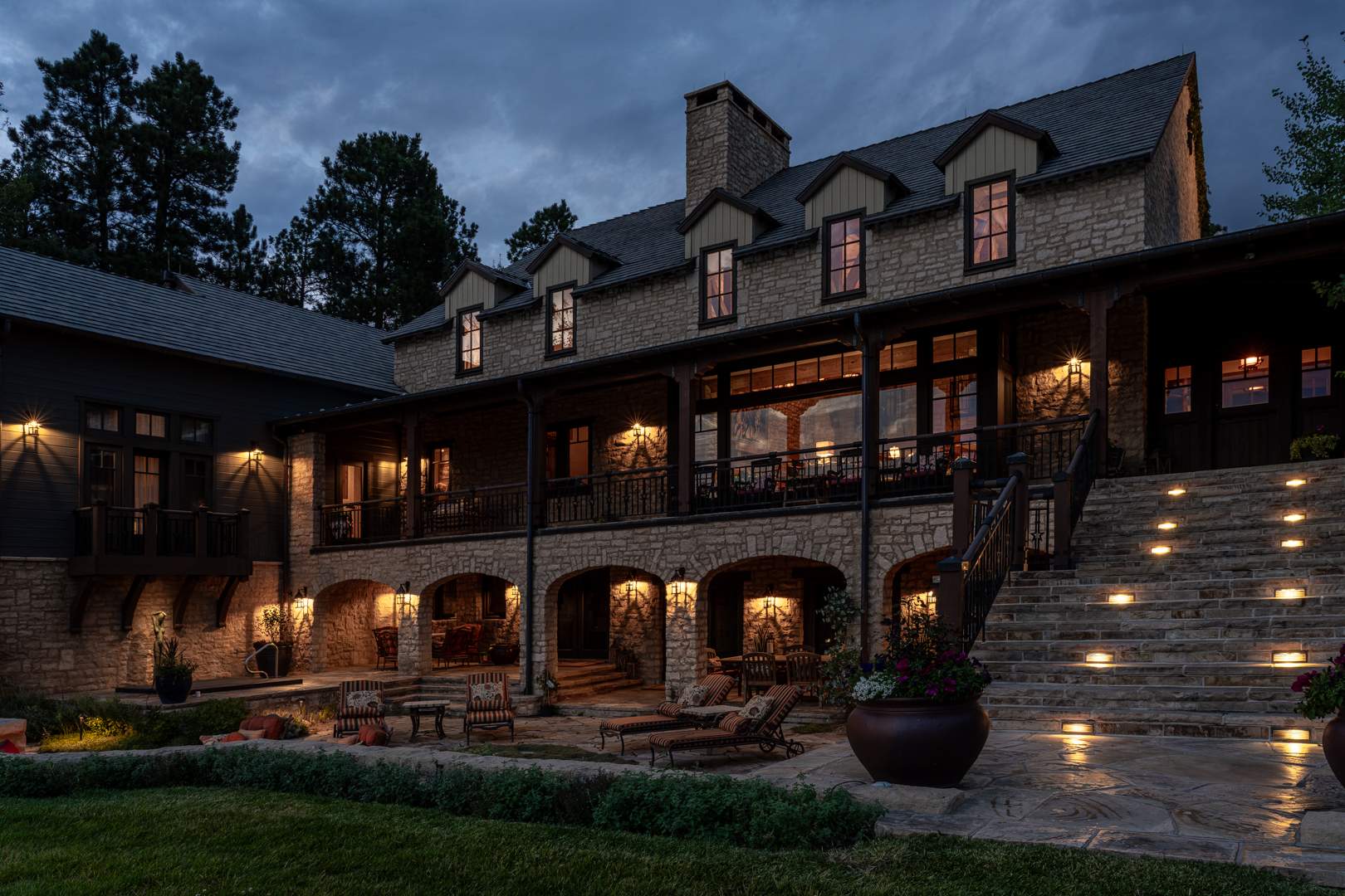 Luxury Home in Colorado Springs with Luxury Outdoor Lighting