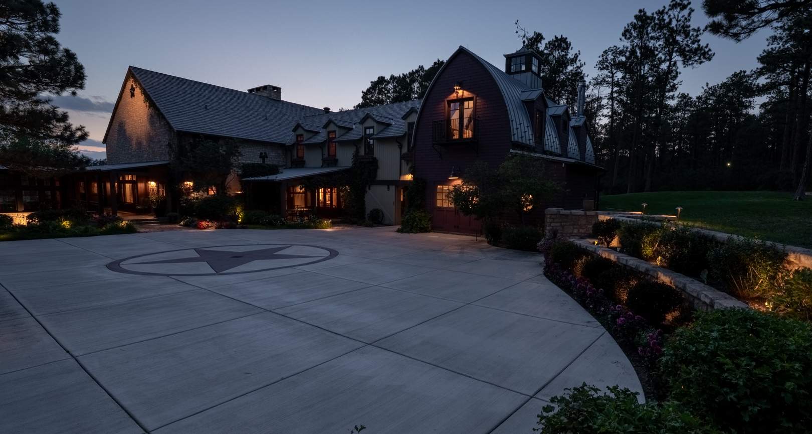 Outdoor lighting on a Colorado Springs Estate
